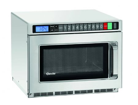 Micro-ondes professionnel inox 18 litres avec commande tactile en haut - 1,8 kW