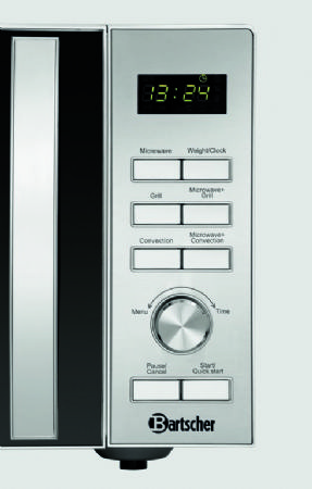 Micro-ondes inox  plateau tournant - 1950 W - 490x435x280 mm