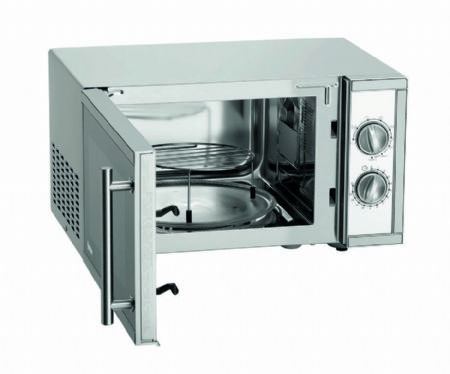 Micro-ondes professionnel inox 23 litres avec plateau tournant commande mcanique - 900 W