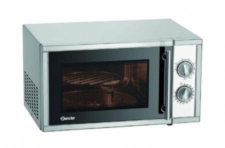 Micro-ondes professionnel inox 23 litres avec plateau tournant commande mcanique - 900 W