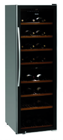 Cave  vin professionnelle noire pour 180 bouteilles - 453 litres - 600x750x1860 mm