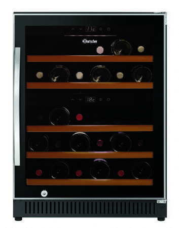 Cave  vin professionnelle  1 porte battante vitre - 40 bouteilles - 590x575x825 mm