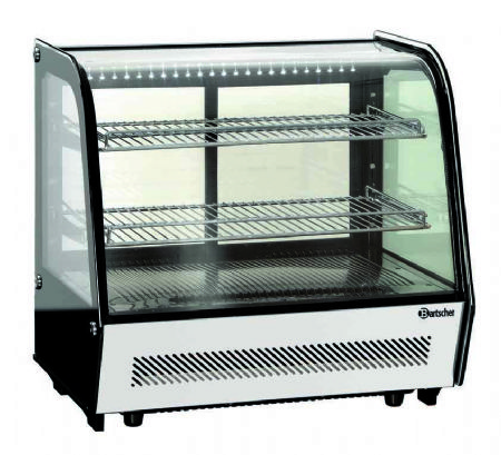 Vitrine rfrigre de comptoir noir avec 2 tagres - 120 litres - 710x575x685 mm