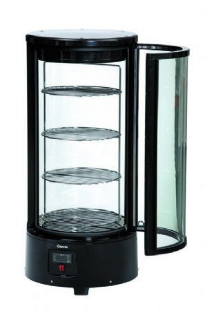 Vitrine  gteaux circulaire avec 4 tages - 72 litres - 450x450x983 mm