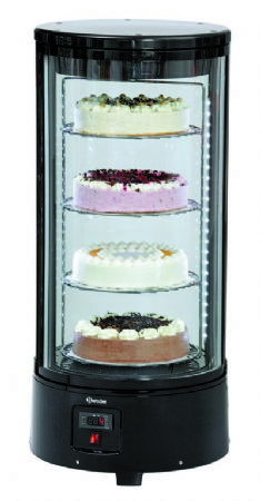 Vitrine  gteaux circulaire avec 4 tages - 72 litres - 450x450x983 mm