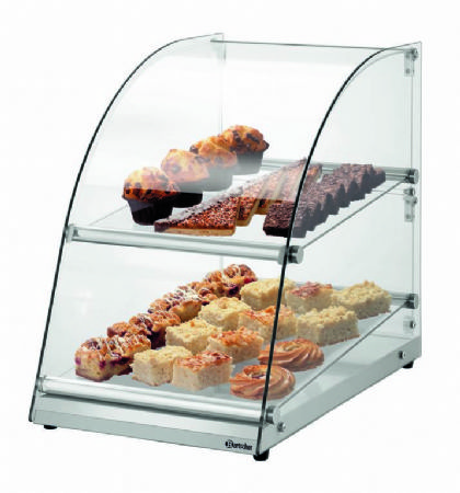 Vitrine buffet ptisserie 2 niveaux - 70 litres - 360x600x515 mm