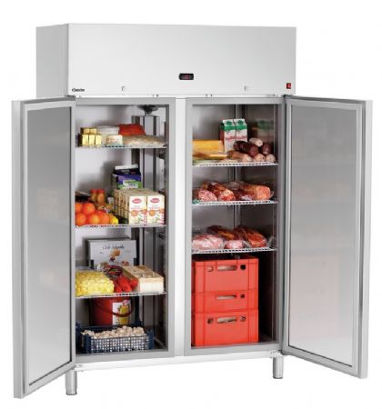 Armoire froide positive inox avec 2 portes  battant 1400 litres - 1320x855x2050 mm