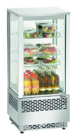 Vitrine rfrigre de comptoir argent - 78 litres - 430x390x986 mm