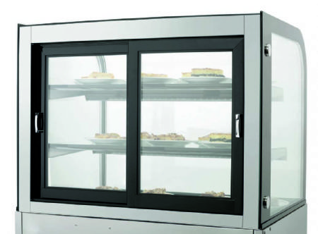 Vitrine rfrigrante mobile libre service avec portes coulissantes  l'arrire - 270 litres - 905x690x1210 mm