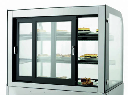 Vitrine rfrigrante mobile libre service avec portes coulissantes  l'arrire - 270 litres - 905x690x1210 mm