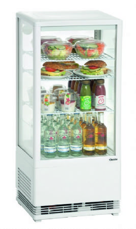 Vitrine rfrigre de comptoir panoramique blanche - 78 litres - 435x385x960 mm