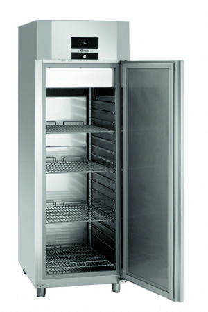 Armoire professionnelle ngative inox 4 niveaux GN 2/1 avec 1 porte pleine - 700 litres - 705x895x2090 mm