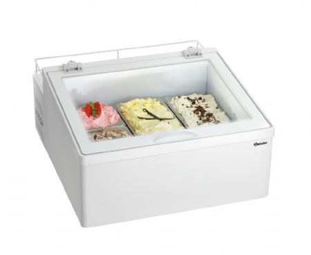 Vitrine  glaces ngative blanche 15 litres - 650x725x360 mm