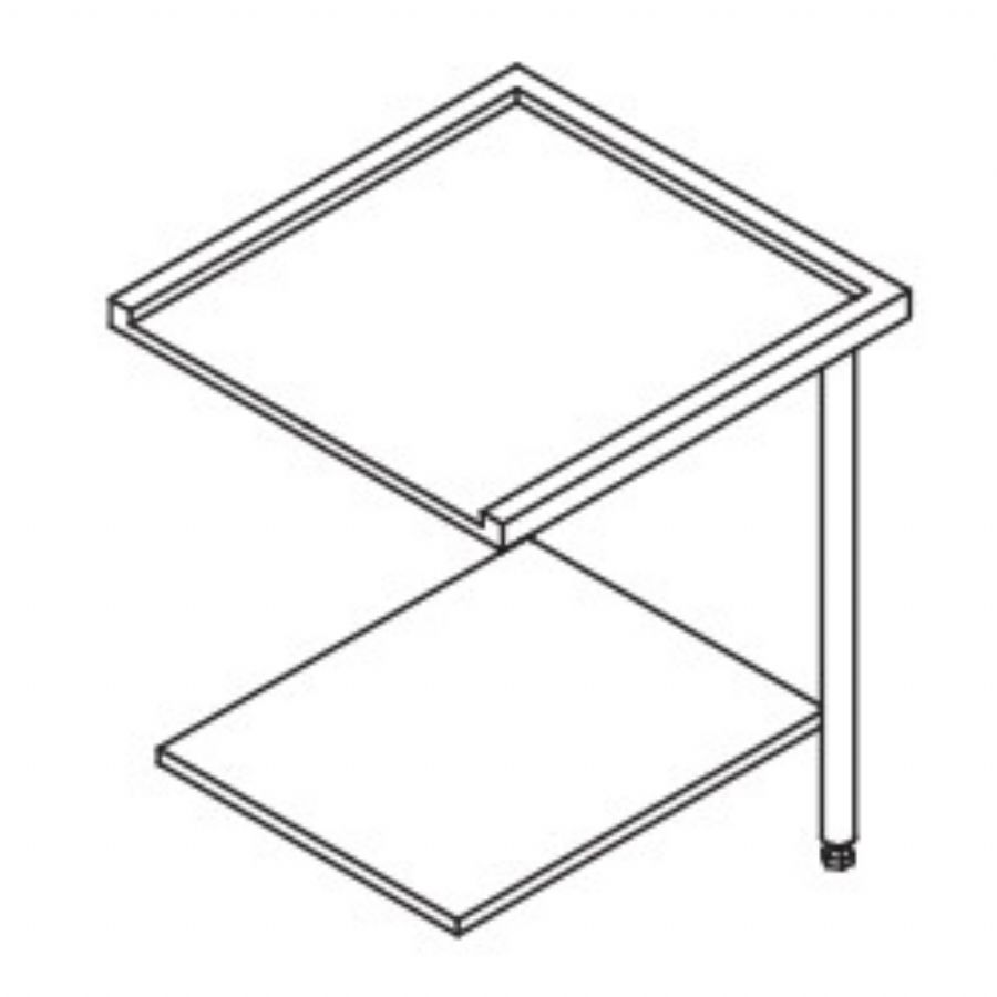 Table entre/sortie pour machines  paniers 600 x 500 - Configuration en angle - 70206