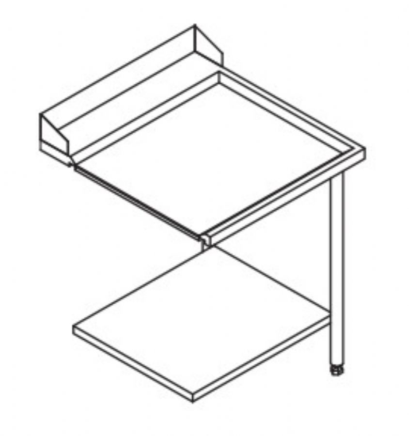 Table entre/sortie pour machines  paniers 600 x 500 - Configuration en ligne - 70230