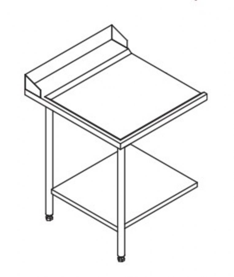 Table entre/sortie pour machines  paniers 600 x 500 - Configuration en ligne - 70232