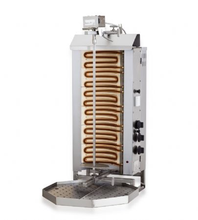 Gyros machine a kebab electrique moteur au-dessus 6 zones de chauffage 440x550x1100