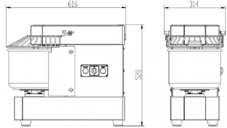 Ptrin  spirales pizzeria  capacite 10l