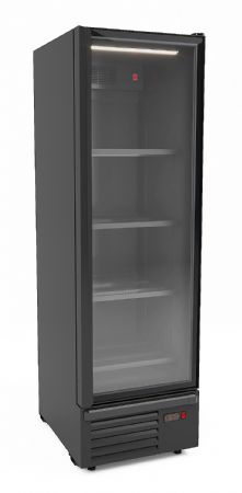 Rfrigrateur 1 porte vitre noir 550l 630x840x2140