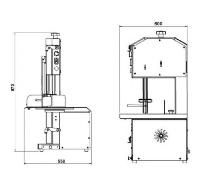 Scie  os en acier inoxydable 230 V