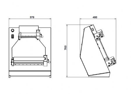 LAMINOIR  PTE INOX - 40CM DROIT