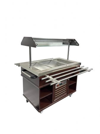 Buffet rfrigr en inox pour 3 bacs GN 1/1 - 1200x700x1400 mm