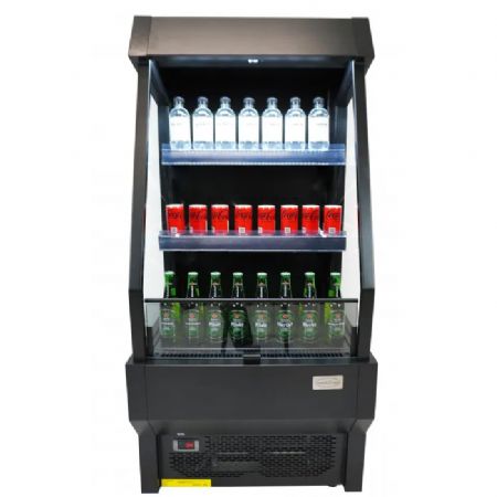 Rfrigrateur mini-bar professionnel avec 1 porte en verre +1/+7 - 165 litres