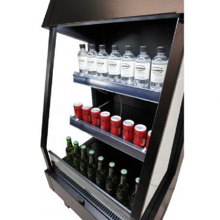 Rfrigrateur mini-bar professionnel avec 1 porte en verre +1/+7 - 165 litres