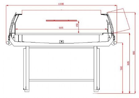 lot de refroidissement supermarch vitr 1370x1080x935