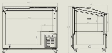 Conglateur bahut professionnel vitr 297 l 1043x659x879