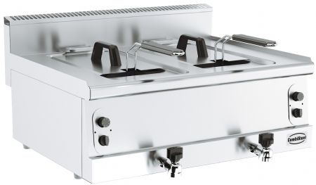 Friteuse professionnelle a gaz 2x8l 800x600x300