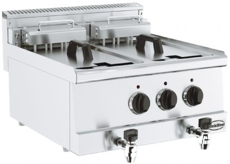 Friteuse professionnelle a electrique 2x10l 600x600x300