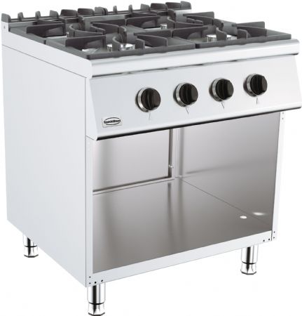 Cuisiniere professionnelle a gaz 4 bruleurs 800x700x900