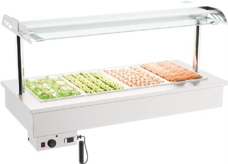 Bain marie self encastrable professionnel 4/1 1500x700x1050