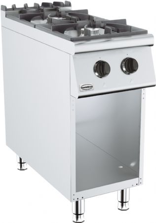 Cuisiniere professionnelle a gaz 2 bruleurs 400x900x900