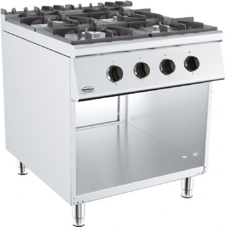 Cuisiniere professionnelle a gaz 4 bruleurs 800x900x900