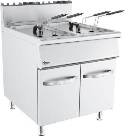 Friteuse professionnelle a gaz 2x19l 800x900x900