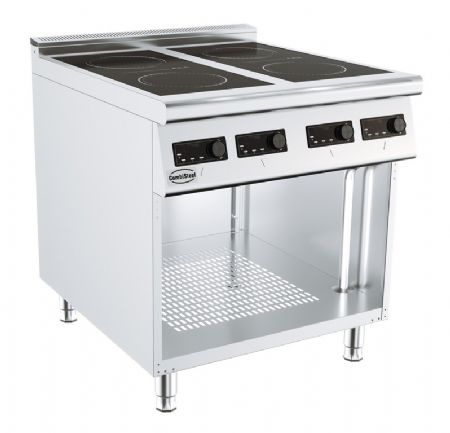 Cuisiniere induction professionnelle electrique 4 plaques 800x900x900