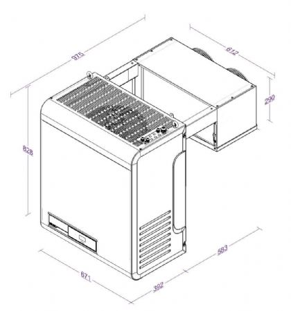 Groupe pour chambre froide positif 13,2-27,6 m3