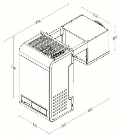 Groupe pour chambre froide negatif 4,2-7,4 m3