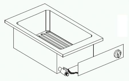 Friteuse professionnelle electrique 1x10l 5,5kw 400x600x356