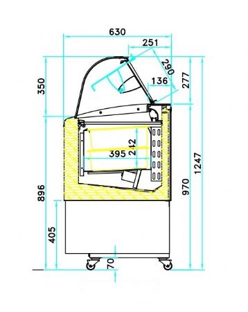 Vitrine  creme glace fiji 6 1214x630x1247