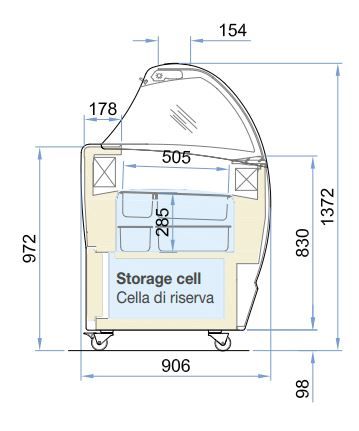 Vitrine  creme glace isabella 10 1317x906x1372