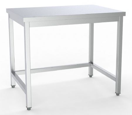 600 table de travail inox  dessous ouvert dmontable largeur  largeur  800 800x600x900