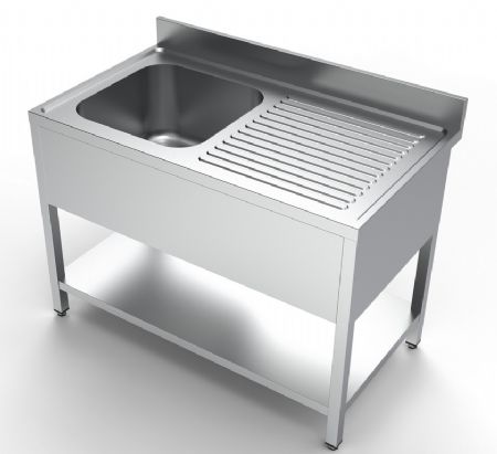 700 plonge inox avec tagre 1  gauche largeur  1200 1200x700x850