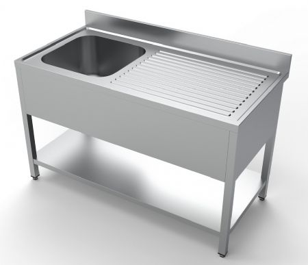 700 plonge inox avec tagre 1  gauche largeur  1400 1400x700x850