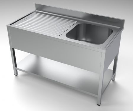 700 plonge inox avec tagre 1  droite  1400 1400x700x850