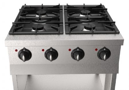 Cuisiniere professionnelle a gaz 4 bruleurs 700x700x900