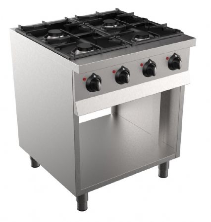 Cuisiniere professionnelle a gaz 4 bruleurs 700x700x900