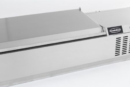 Saladette a poser couvercle en acier inox 1/4gn x 5 1200x335x225